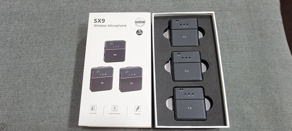 Picture of SX9 Mini Wireless Microphone For Type C & 3.5 Interface SX9 Dual Microphone 