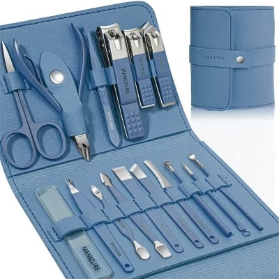 Picture of 16 Pcs Manicure Set Stainless Steel Nail Clippers Kit & Pedicure 