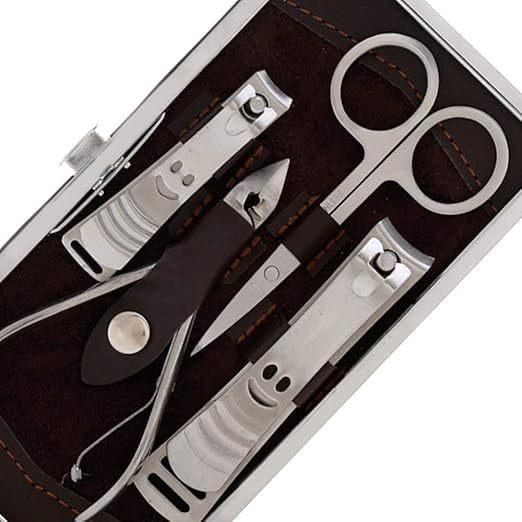 Picture of MARMIX Pedicure and Manicure kit Nail tool kit for women,Manicure Pedicure Set Nail Clipper Grooming Kit Professional Stainless Steel Scissors 12 In 1 With Travel Leather Case Multicolor