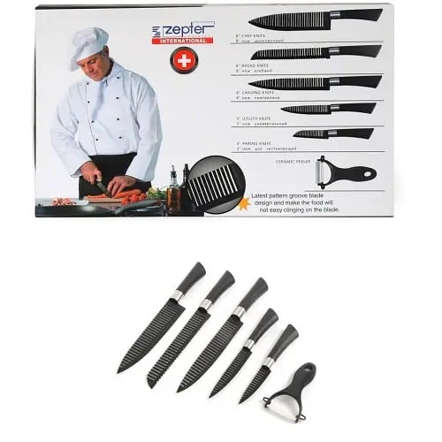Picture of zepter Kitchen 6 Pcs Set For Chef Zepter Black