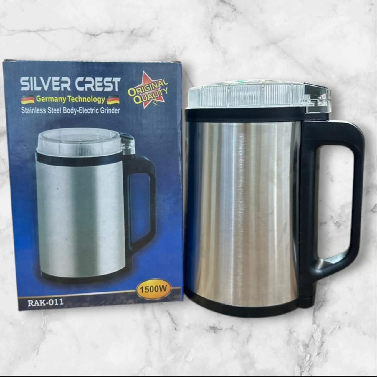 Picture of Silver Crest Stainless Steel Electric Mini Grinder 1500 Watt Silver