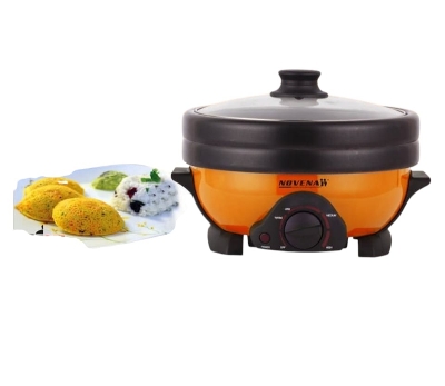 Picture of Novena Multi Cooker Double Pot Multi cooker, Electric Curry Cooker With Double Pot, Removable non-stick pan, Automatic cooking and warming system (4.5 LTR) 1300w Multicolor