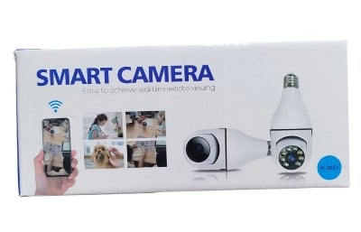 Picture of 360 Degree Smart Bulb Camera WiFi Outdoor Indoor 1080p Home Security Wireless Smartbulb E27 Light Cam Dome Surveillance IP HD CCTV Night Vision Lightbulb , Support 2.4G Multicolor