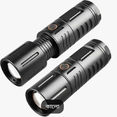 Picture of HIGH POWERED MULTI PURPOSE Zoomable Strong Light T40 LED Flashlight USB Rechargeable Ultra-Bright Torch High Power Lantern Built-in 3*18650 Lithium Batteries FLASHLIGHT Black