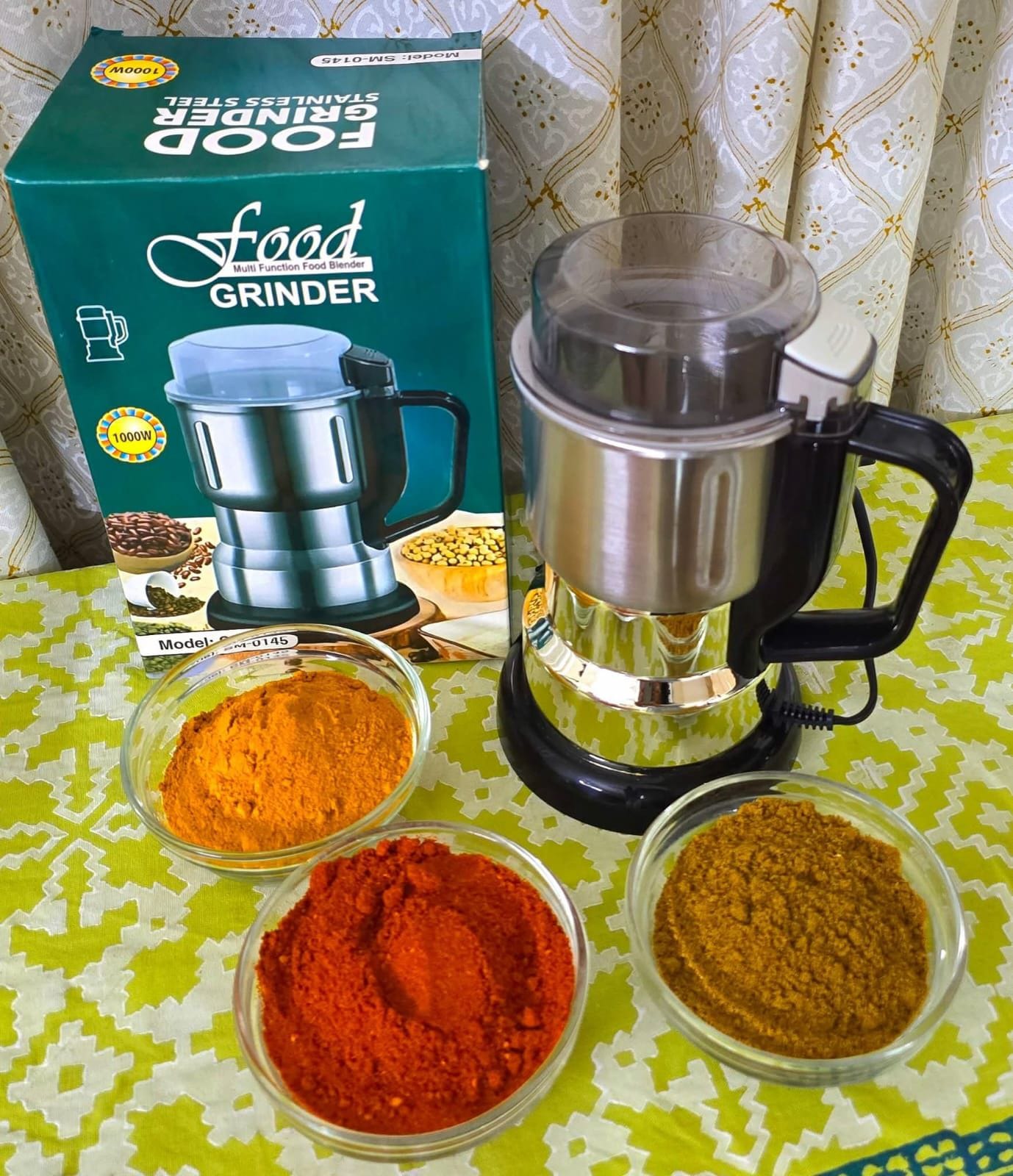 Picture of High Power Multifunctional Electric Stainless Steel Food Grinder Multicolor