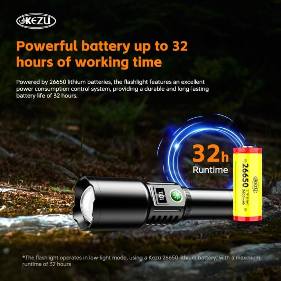 Picture of High Super Powerful Led Flashlight High Power Torch Light Rechargeable Tactical Flashlight 18650 Usb Camping Lamp Bike Accessories Black
