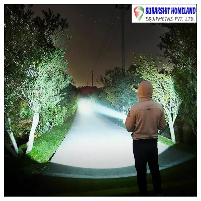 Picture of LED Flashlight High grade Aluminum Tact soft touch switch Torch Flashlight Black