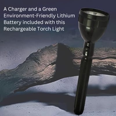 Picture of Y Super Metal  Rechargeable High Power Torch Flashlight for Outdoor and Everyday Purpose (Black) Black
