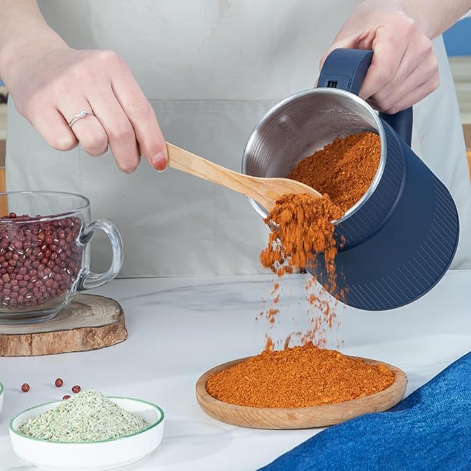 Picture of Household Small Powder Grinding Machine, Grain mills, Herb Grinder, Spice Grinder, Electric Coffee Grinder, Multifunctional Grinding Machine with Stainless Steel Blade Blue