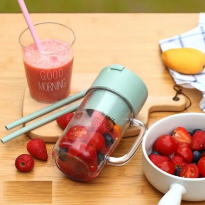 Picture of Electric Blending Bottles - Portable Blender Cup Bottle with Straw - Multifunctional USB Charging Juicer - Ideal for Men, Women, Sports, Home, Gym, School, and Company Use 