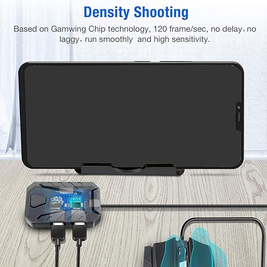 Picture of 5 IN 1 Gaeirt One Hand Gaming Keyboard and Mouse Set, PUBG 35 Keys Wired Keyboard and Gaming Mouse with RGB Backlight, Phone Support, Keyboard and Mouse Adapter, Game Converter 