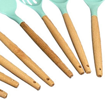 Picture of 12 Pcs Silicone Cooking Utensils Set, Non-Stick Silicone Cooking Utensils Set with Holder, Kitchen Utensil Gadgets Tools Set for Nonstick Cookware ,Dishwasher Safe Multicolor