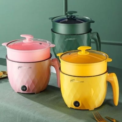 Picture of Multifunctional Non-stick Mini Rice Cooker Non-Coated Household Electric Cooker Electric Frying Pan 1.8L Multifunctional Electric Rice Cooker