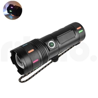 Picture of Sanford Super Bright Flashlight – White Laser LED Made in Japan 18650mAh Light Black