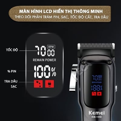 Picture of Kemei KM-1550 Professional Hair Clipper and Beard Trimmer Salon Series for Men 