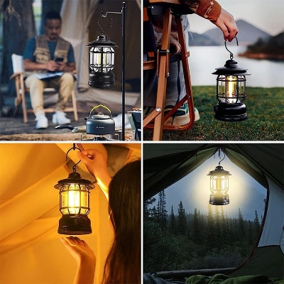 Picture of Camping Lanterns Protable Flashlights Led Night Light Portable Emergency Searchlight Hanging Light for Outdoor Camping Hiking,Fishing Black