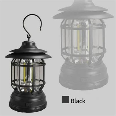 Picture of Camping Lanterns Protable Flashlights Led Night Light Portable Emergency Searchlight Hanging Light for Outdoor Camping Hiking,Fishing Black