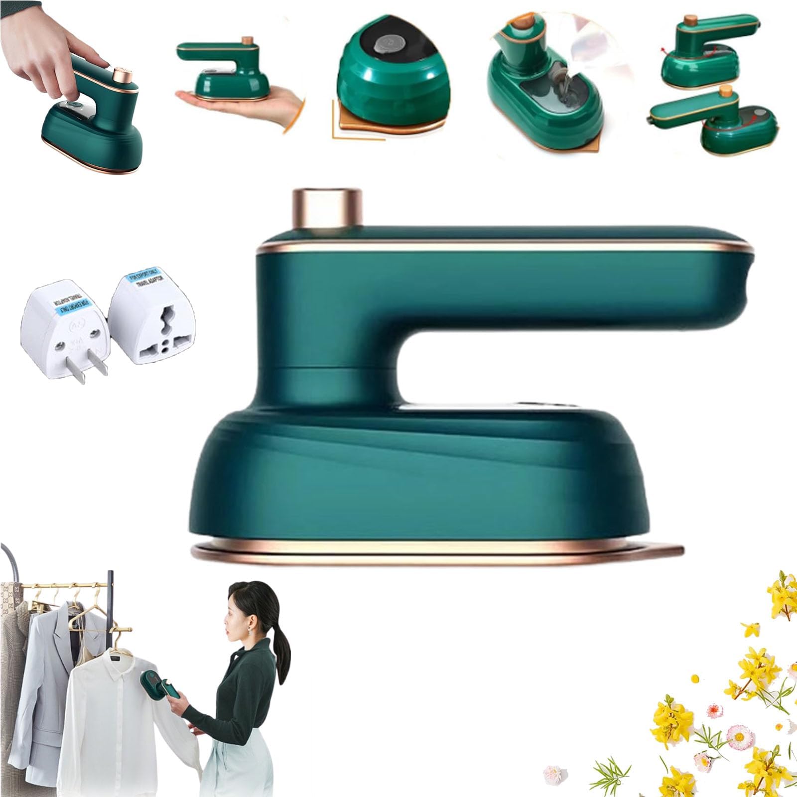 Picture of Professional Micro Steam Iron Handheld Household Portable Mini Iron Machine For Home Travel Business & Garment-Irons-Pure Mall Green