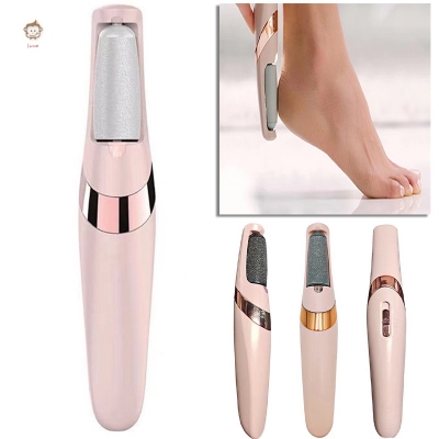 Picture of Electric pedicure set foot grinder Callus Remover USB Rechargeable Feet Pedicure Tool With 2 Replaceable roller heads Multicolor