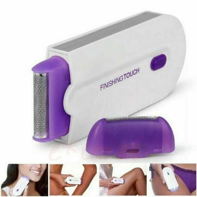 Picture of 2 in 1 Electric Epilator Women Hair Removal Painless Women Hair Remover Shaver Instant Painless Free Sensor Light USB Recharge-Cyclone Brown