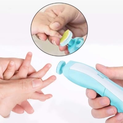 Picture of Baby Nail Trimmer File Electric Safe Nail Clippers with Light for Newborn or Toddler Toes and Fingernails Green