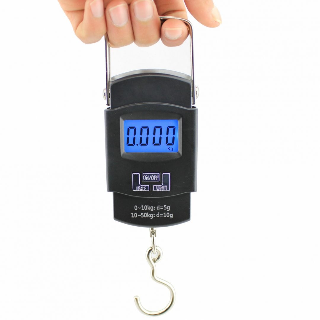 Picture of Digital Hanging Weight Scale, Portable Hanging Electronic Hook Scale-Black - Weight Machine Digital Black