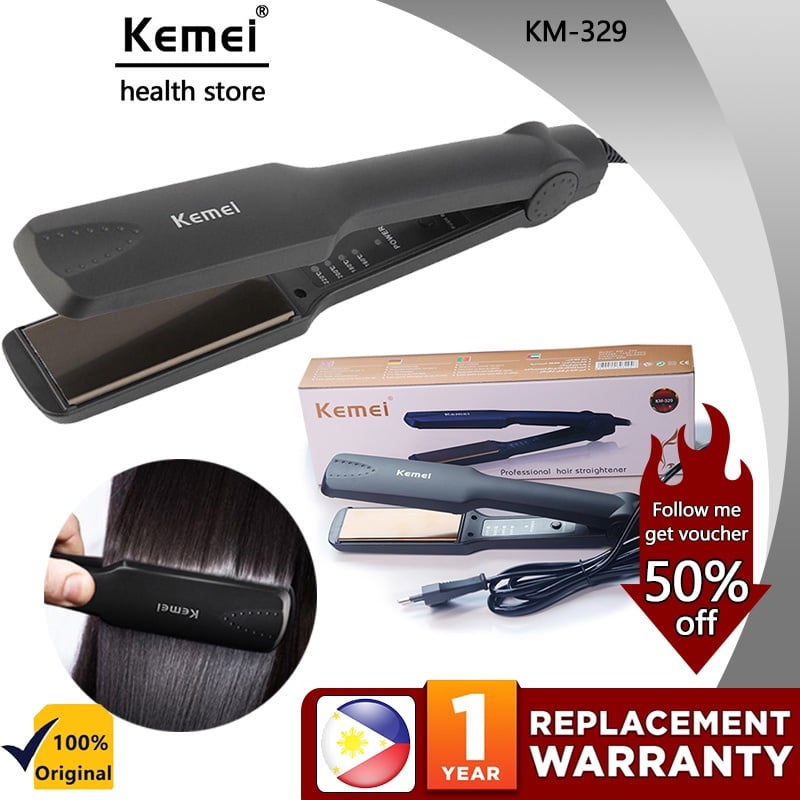 Picture of Kemei Km-329 Professional Electronic Hair Straightener (Black) - Hair Straightener - Hair Straightener- Multicolor
