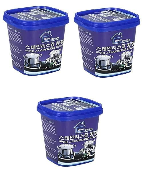 Picture of VINSH ENTERPRISE Quickly Cleans Cookware Surfaces Oven & Cookware Cleaner Stainless Steel Cleaning Paste Remove Stains from Pots Pans Multi-Purpose Cleaner Blue