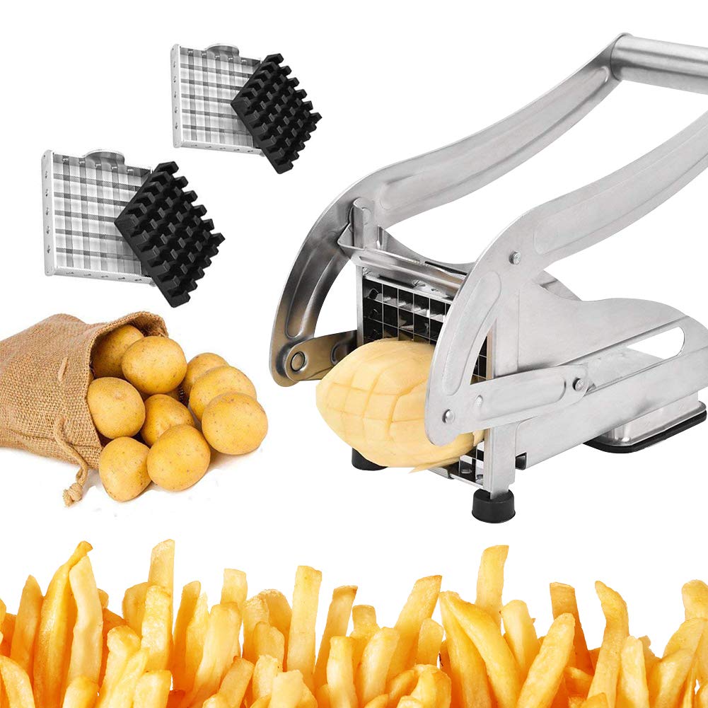 Picture of Potato Chipper Slicer Chip Cutter Chopper Maker French Fries Stainless Steel Silver