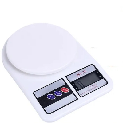Picture of Kitchen Weight Scale Machine Digital Kitchen Weight Machine Model SF400 Weight Machine Mini Weight Measuring Scale With Digital Display White