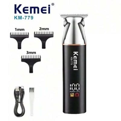 Picture of KM-779 Kemei/KEMEI New Pushing Hair clipper with LCD digital display and fast oil filling head carving for hair cutting 