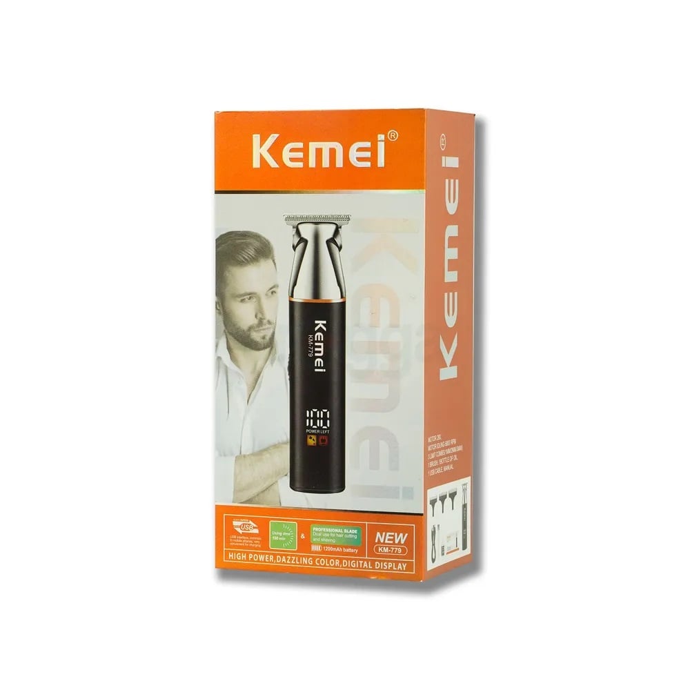 Picture of KM-779 Kemei/KEMEI New Pushing Hair clipper with LCD digital display and fast oil filling head carving for hair cutting 
