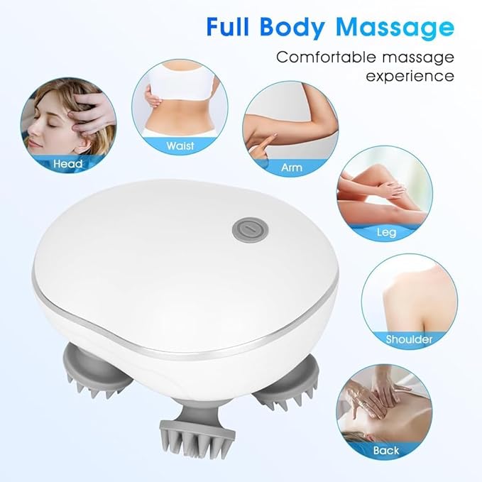 Picture of Scalp Head Hair Massager, Electric Waterproof Massager, Red Light Therapy, Kneading Head Massage Claws Electric Cat Massager Health Care Relax Shoulder Neck Deep Tissue Head Scalp Massage Kneading Vibrating Device Body Massager ( GREEN ) Green