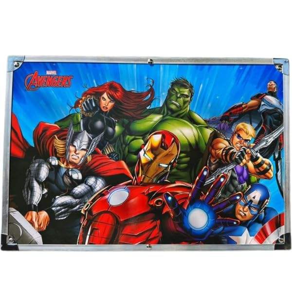 Picture of Aapeshwar 145 Pcs Color, Art, Craft & Painting Suitcase kit, Big Coloring & Drawing Suitcase with Water/Pencil/Oil Pastel/Sketches & Acrylic Paints & Brushes for Kids (Superheros- Blue) Blue