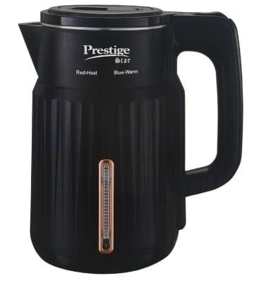 Picture of Prestige Electric Kettle 2.0 Litres 360° Rotation Automatically turns off when water boils On/Off Switch with light indicator (High Quality Stainless Steel) BLACK Black