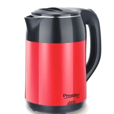 Picture of Prestige Electric Kettle 2.0L (High Quality Stainless Steel) Auto shut OFF, Double wall outer body, Well positioned & shaped handle Red