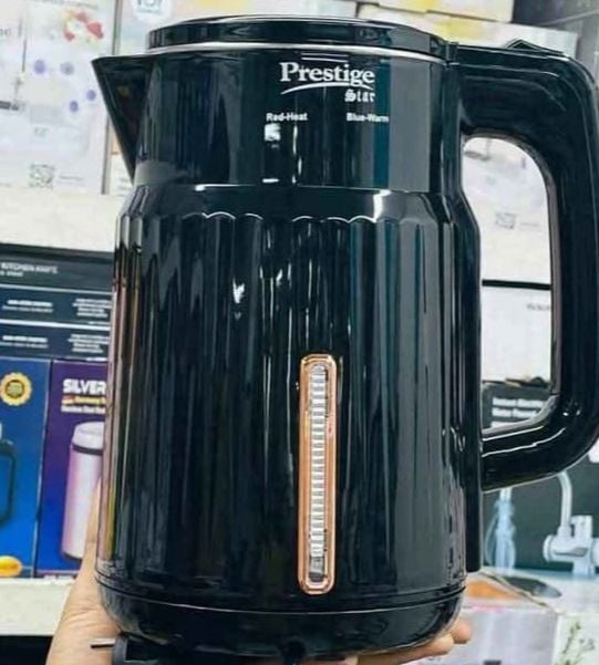 Picture of Prestige Electric Kettle 2.0 Litres 360° Rotation Automatically turns off when water boils On/Off Switch with light indicator (High Quality Stainless Steel) Red