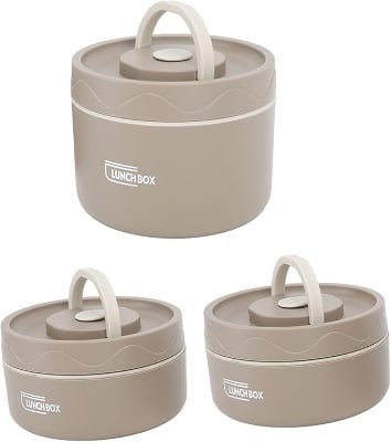 Picture of Insulated Lunch Box, Portable Stainless Steel Food Container with Bag, Cutlery Set Multicolor