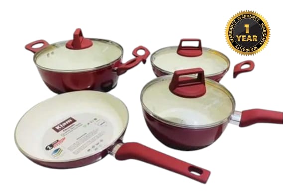 Picture of Kiam 7 Piece Ceramic Coating Granite Non Stick Cookware Set (Induction Cooker Supported) Multicolor