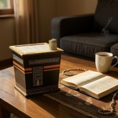 Picture of Umrah Saving Box - Wooden Umrah Saving Box - 290 Days Savings Plan - Islamic Halal Money Jar for Hajj & Umrah - Daily Pilgrimage Savings Tracker - Gift for Muslims Money Saving Box Multicolor