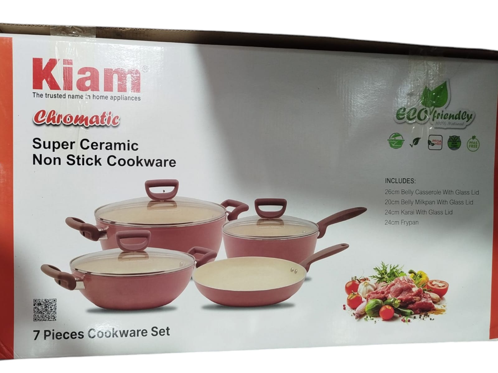 Picture of Kiam 7 Piece Ceramic Coating Granite Non Stick Cookware Set (Induction Bottom) Multicolor