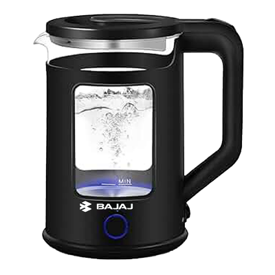 Picture of Bajaj AE1881 Double Layer Electric Glass Kettle - 2 Liter - Black fast boiling power and a 2-liter capacity Black