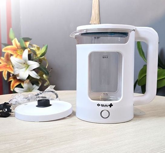 Picture of Bajaj AE1881 Double Layer Electric Glass Kettle - 2 Liter - Black fast boiling power and a 2-liter capacity Black