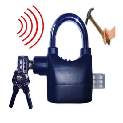 Picture of Anti-Thief Security Alarm Lock For Bike & Door-Black security lock lock bike lock cycle lock-Alarms & Anti-Theft-new canvas Ratings 16 Black