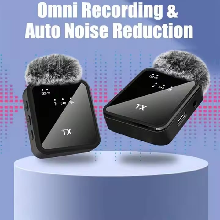 Picture of F15-2 New 2Mic Special Wireless Portable Microphone Reduction Reverb Mobile Phone Live Microphone Multicolor