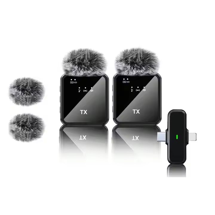 Picture of F15-2 New 2Mic Special Wireless Portable Microphone Reduction Reverb Mobile Phone Live Microphone Multicolor
