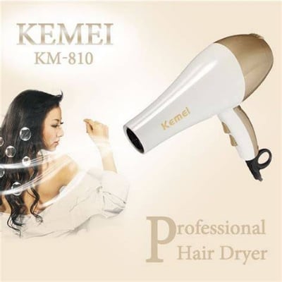 Picture of KM-810 4 In 1 Hair Dryer - White and Gold 