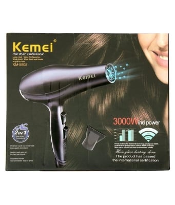 Picture of KM-810 4 In 1 Hair Dryer - White and Gold 