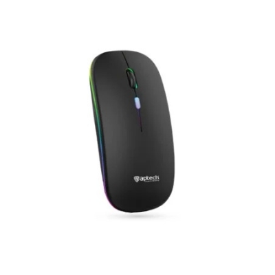 Picture of Aptech W61 Wireless Rechargeable Silent RGB Mouse Black