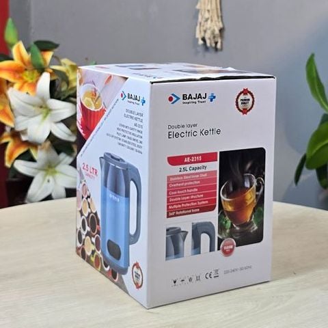 Picture of Bajaj Double Layer AE-2315 Electric Kettle (2.5L) Auto Off System, Safety Locking Lid, and Heat Protective Insulation Multicolor